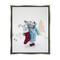 Stupell Industries Dalmatian Christmas Stocking Scene Framed Floater Canvas Wall Art